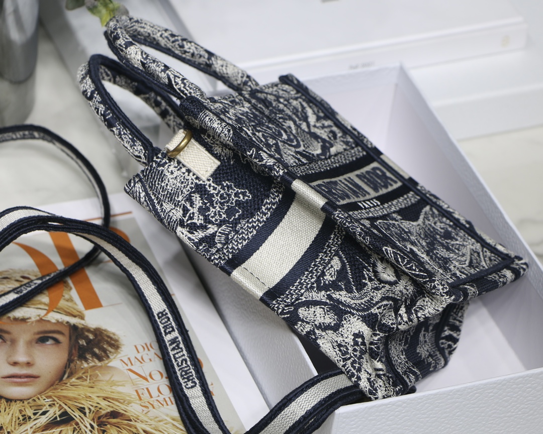 mini D*or book tote phone bag