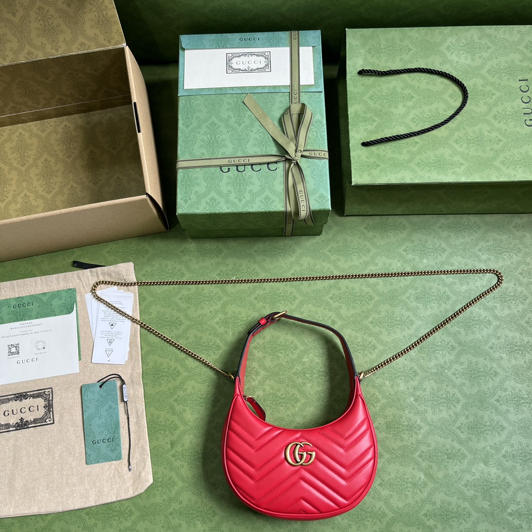 G*u*i marmont half-moon-shaped mini bag