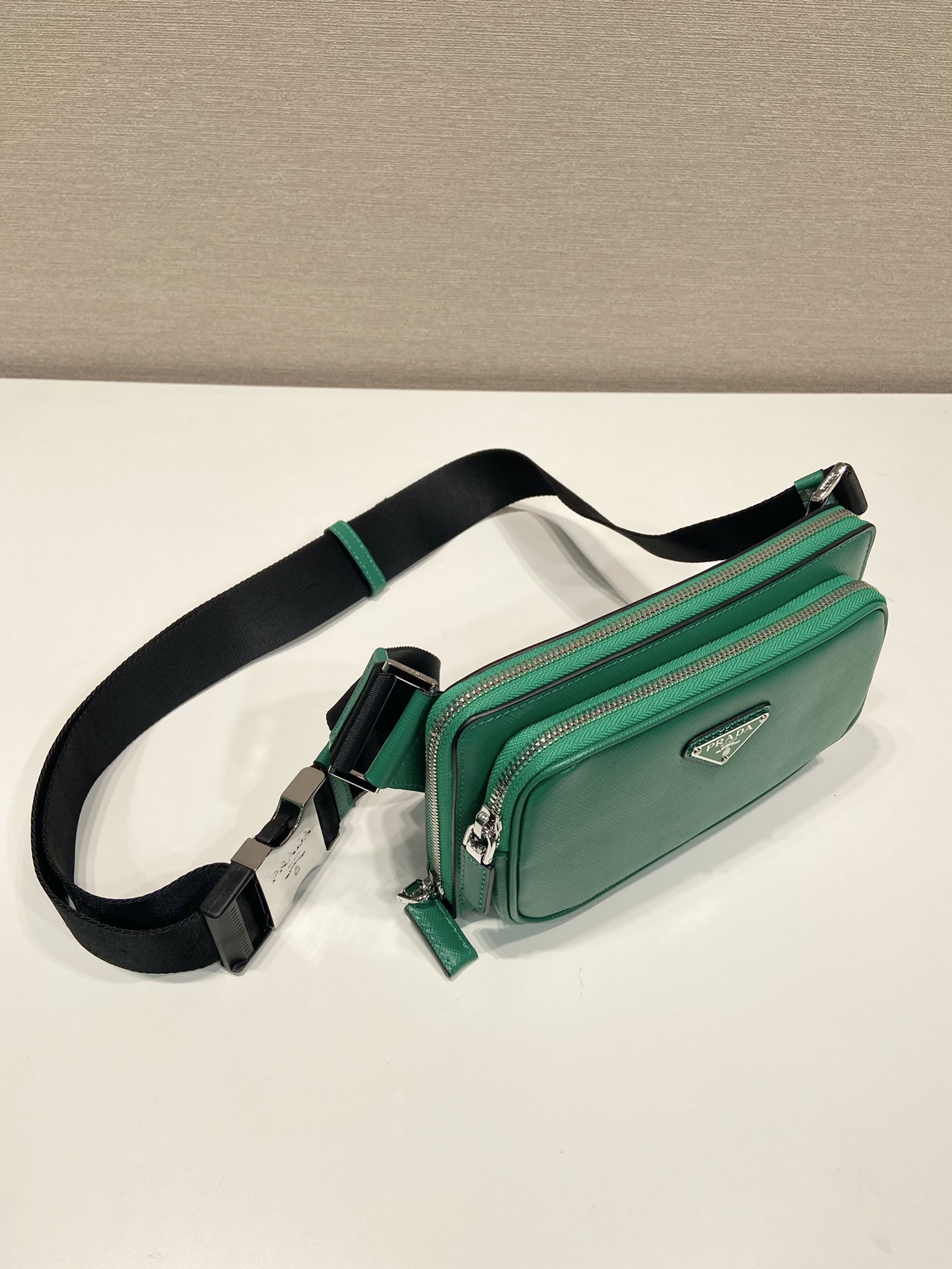 Pra*a saffiano leather belt bag