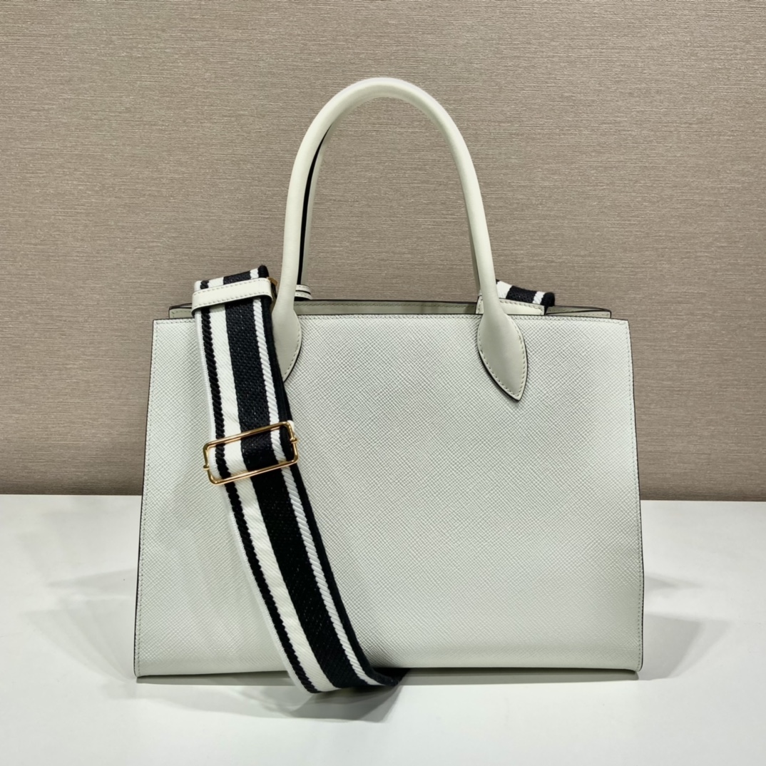 Pra*a monochrome medium saffiano bag