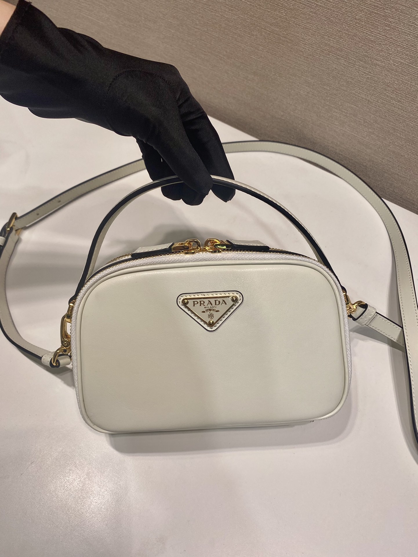Pra*a odette leather mini-bag