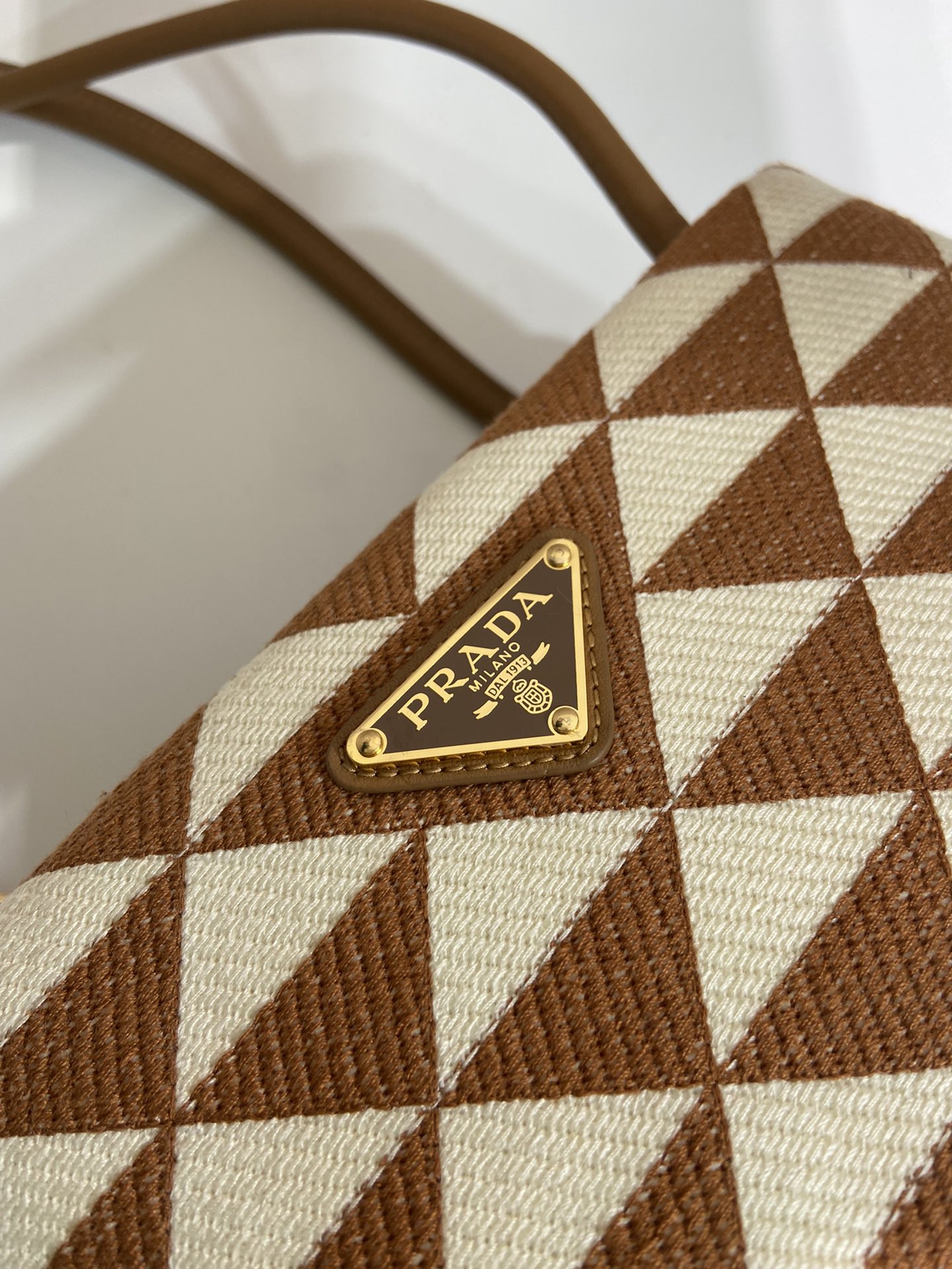 Pra*a small embroidered fabric Pra*a symbole bag