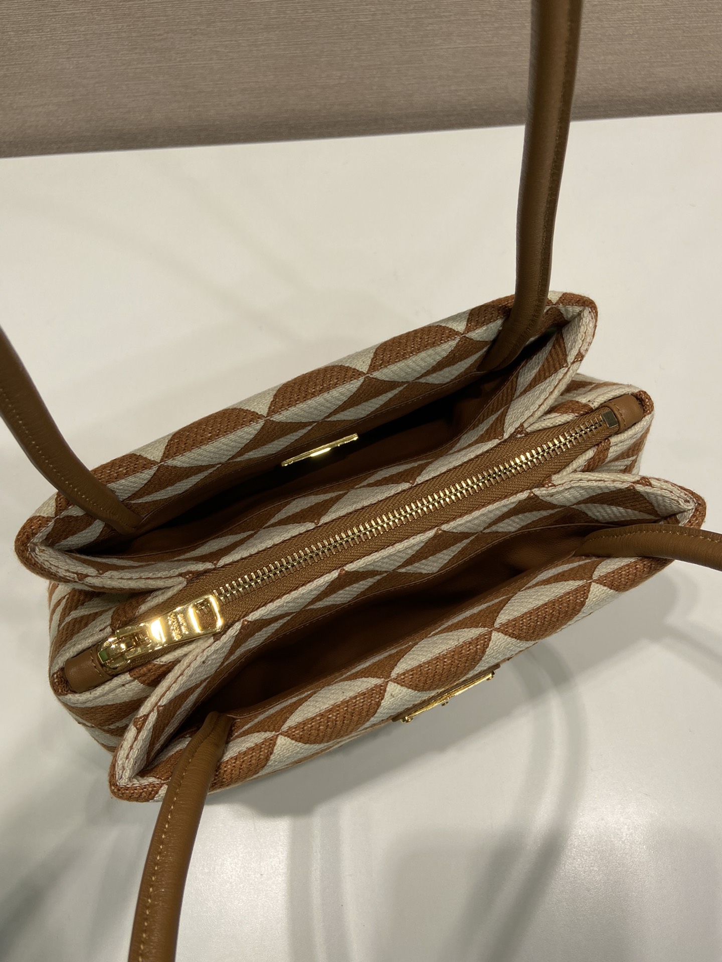 Pra*a small embroidered fabric Pra*a symbole bag