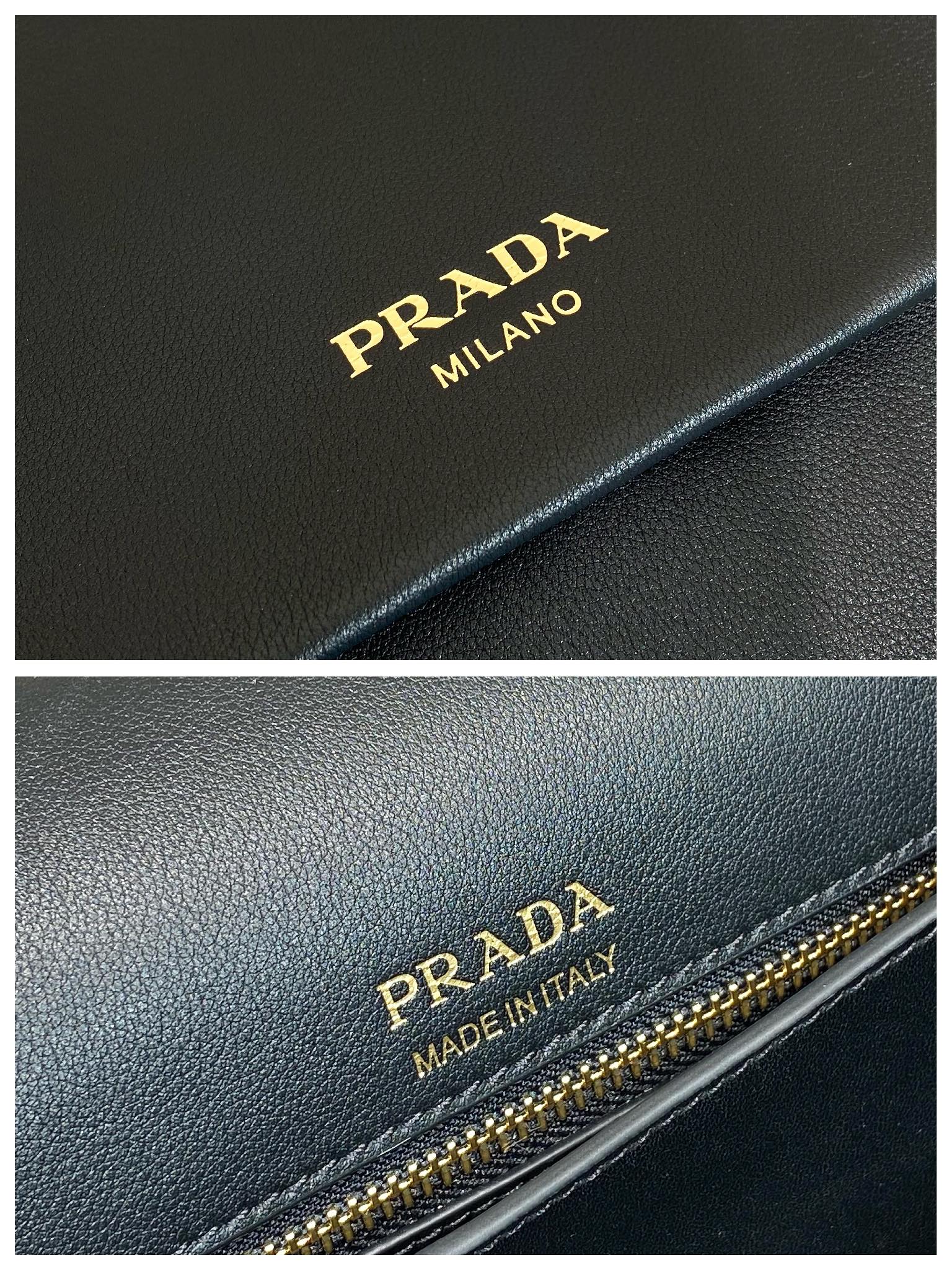 Pra*a leather shoulder bag