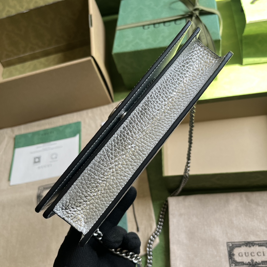 G*u*i gg marmont leather mini chain bag