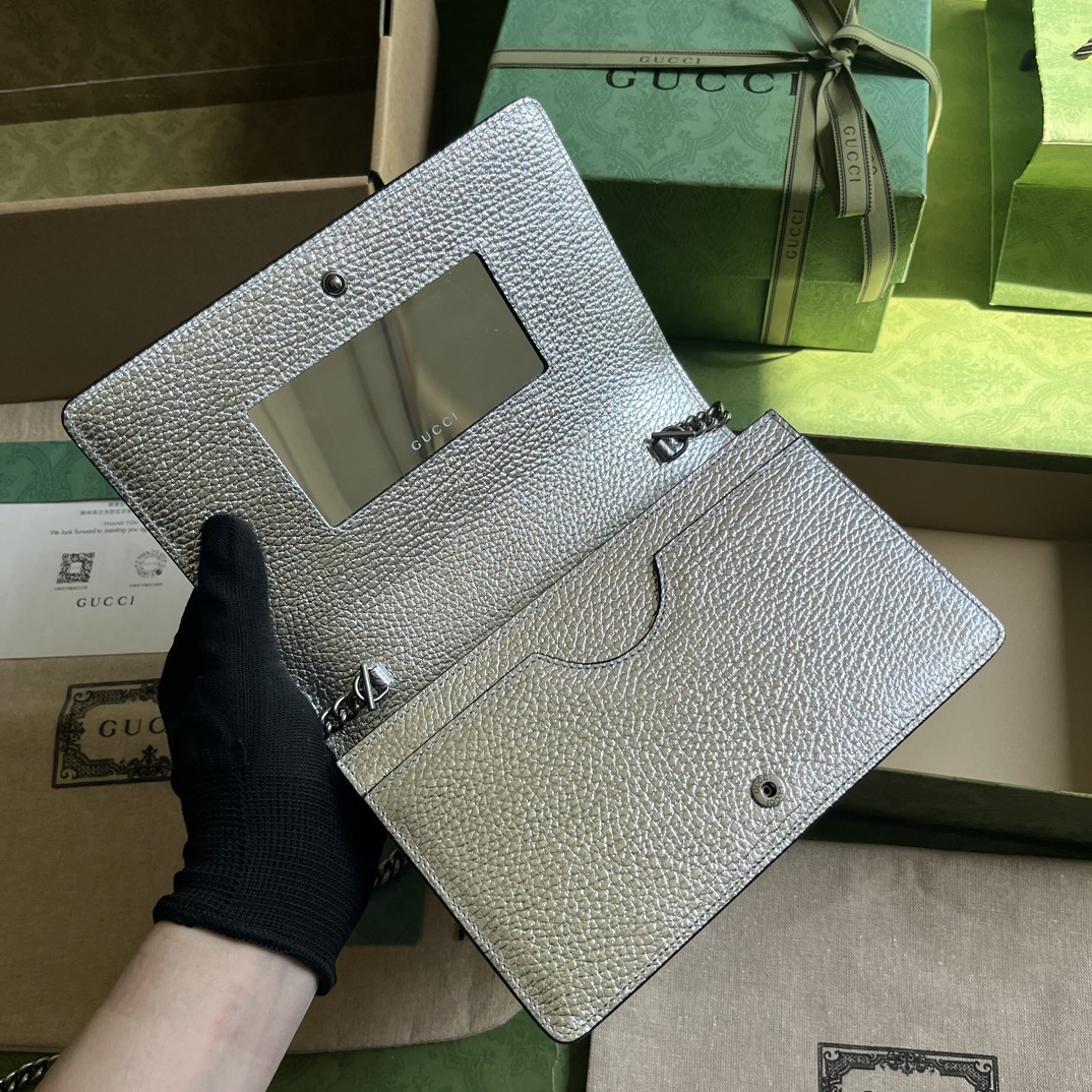 G*u*i gg marmont leather mini chain bag