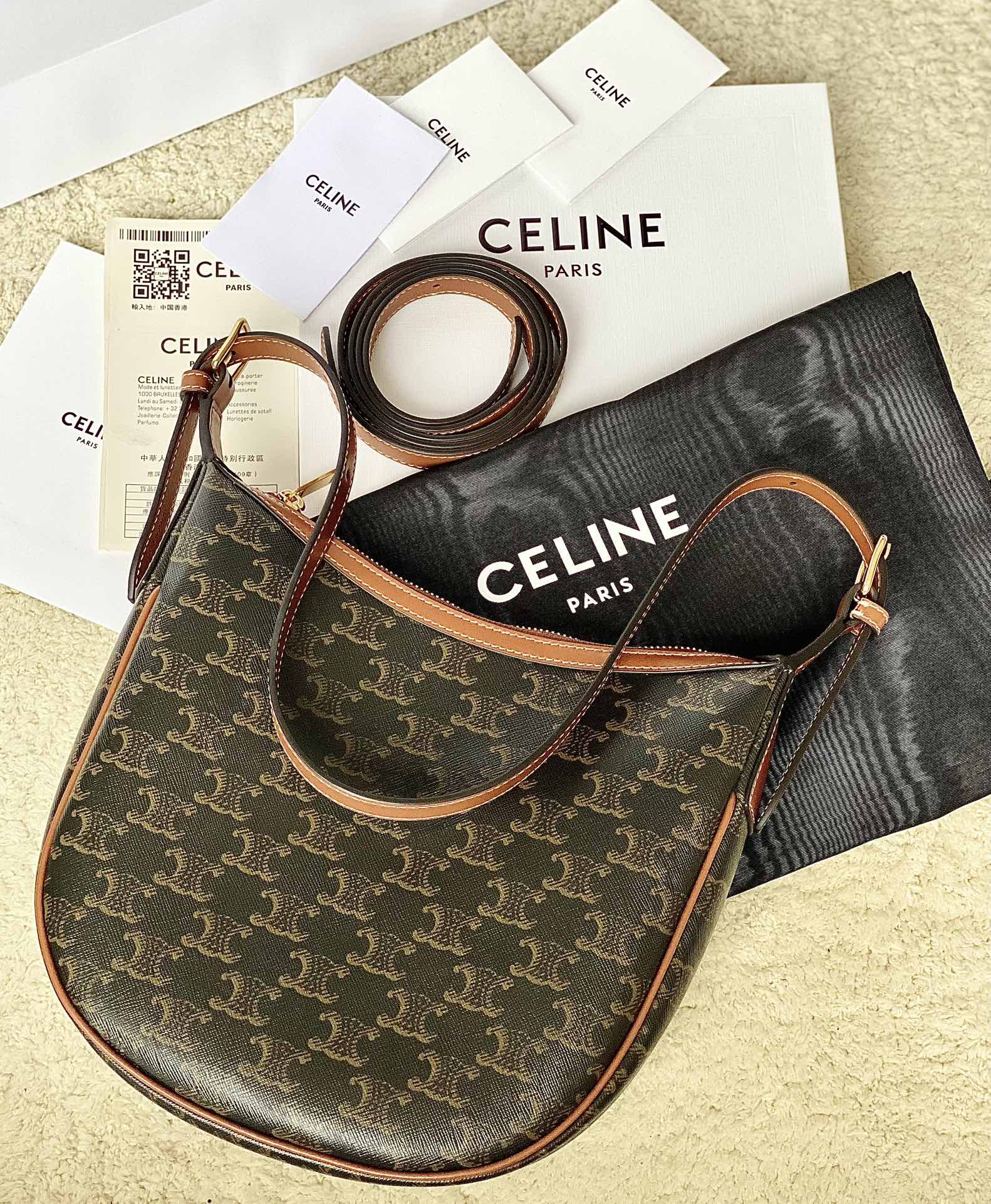 Ce**e small heloÏse bag cuir triomphe